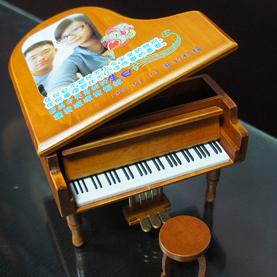 原木音樂盒雕刻 彩印